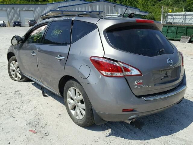 JN8AZ1MW2BW178141 - 2011 NISSAN MURANO S GRAY photo 3