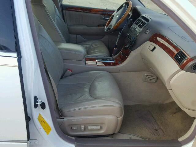 JTHBN30F030115393 - 2003 LEXUS LS 430 WHITE photo 5