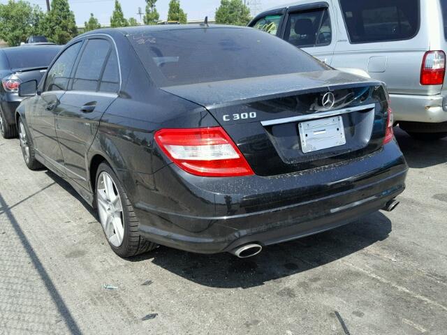 WDDGF5EB8AR116618 - 2010 MERCEDES-BENZ C 300 BLACK photo 3