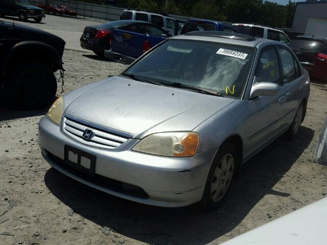 2HGES26731H547925 - 2001 HONDA CIVIC EX ვერცხლისფერი ფოტო 2