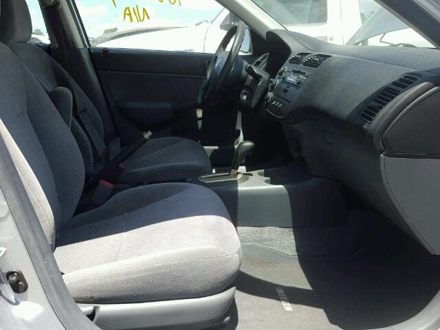 2HGES26731H547925 - 2001 HONDA CIVIC EX ვერცხლისფერი ფოტო 5