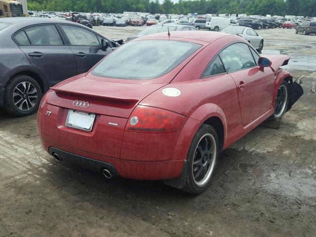 TRUWT28N611005279 - 2001 AUDI TT QUATTRO RED photo 4