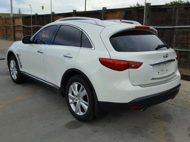 JN8CS1MW0FM480610 - 2015 INFINITI QX70 WHITE photo 3