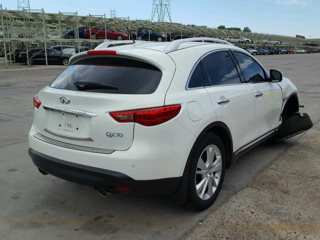 JN8CS1MW0FM480610 - 2015 INFINITI QX70 WHITE photo 4