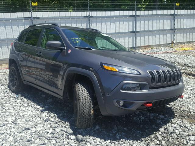 1C4PJMBS3HW647454 - 2017 JEEP CHEROKEE T GRAY photo 1