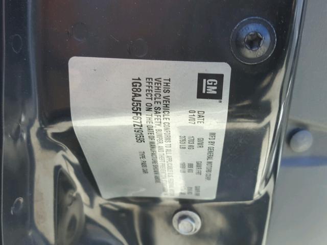 1G8AJ55F67Z191595 - 2007 SATURN ION LEVEL SILVER photo 10