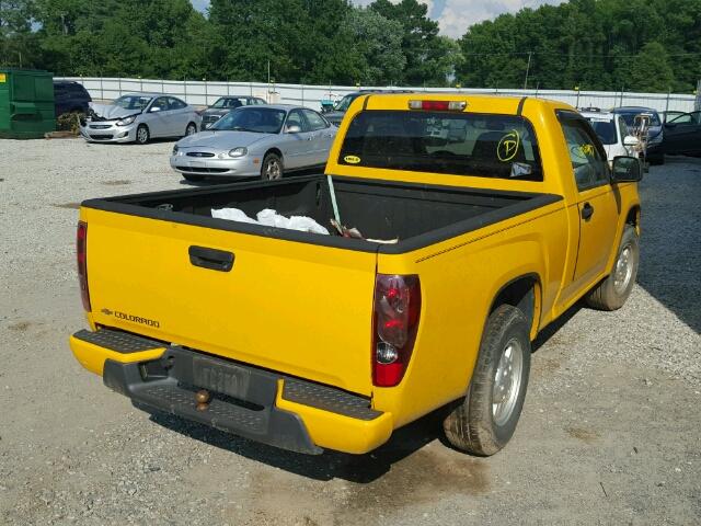 1GCCS148768168547 - 2006 CHEVROLET COLORADO YELLOW photo 4