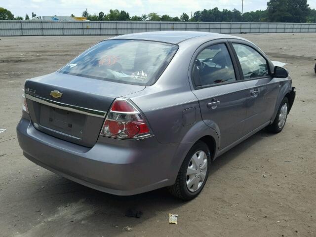 KL1TD56668B254314 - 2008 CHEVROLET AVEO GRAY photo 4