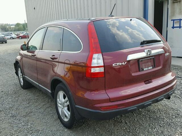 5J6RE4H79BL057486 - 2011 HONDA CR-V MAROON photo 3