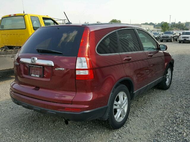 5J6RE4H79BL057486 - 2011 HONDA CR-V MAROON photo 4