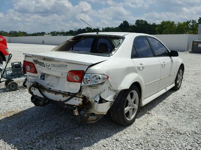 1YVHP80DX55M50484 - 2005 MAZDA 6 S WHITE photo 4