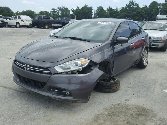 1C3CDFCB3GD516183 - 2016 DODGE DART LIMIT GRAY photo 2