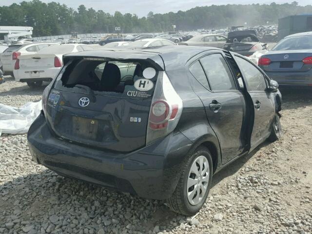 JTDKDTB38C1008268 - 2012 TOYOTA PRIUS C BLACK photo 4