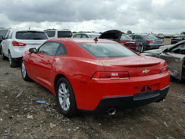 2G1FD1E35F9283204 - 2015 CHEVROLET CAMARO LT RED photo 3