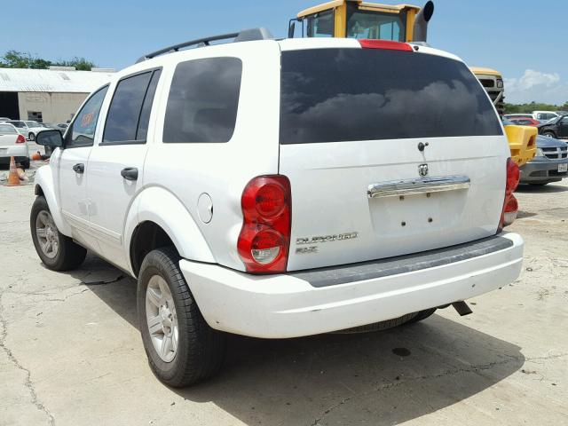 1D4HD48N44F175338 - 2004 DODGE DURANGO SL WHITE photo 3