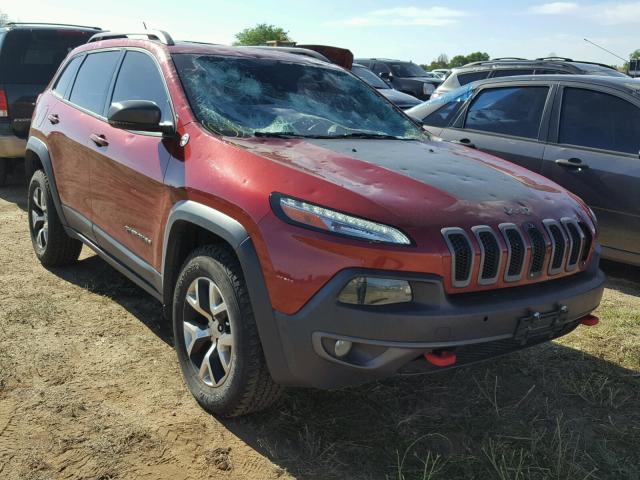 1C4PJMBS9EW281057 - 2014 JEEP CHEROKEE T RED photo 1