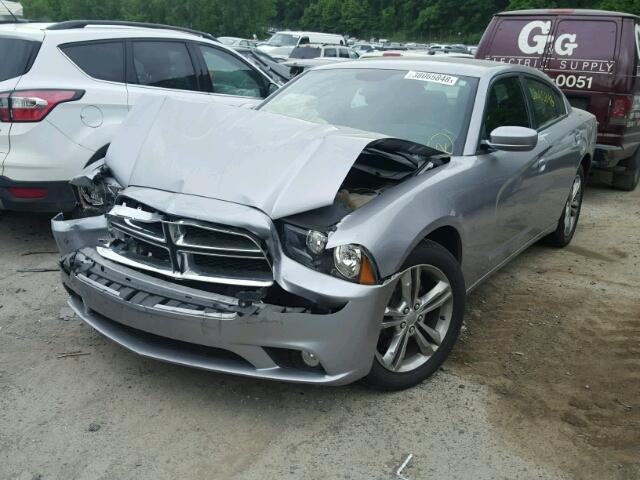 2C3CDXJG4EH296413 - 2014 DODGE CHARGER SX GRAY photo 2