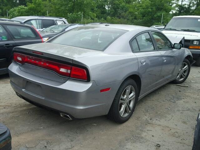 2C3CDXJG4EH296413 - 2014 DODGE CHARGER SX GRAY photo 4