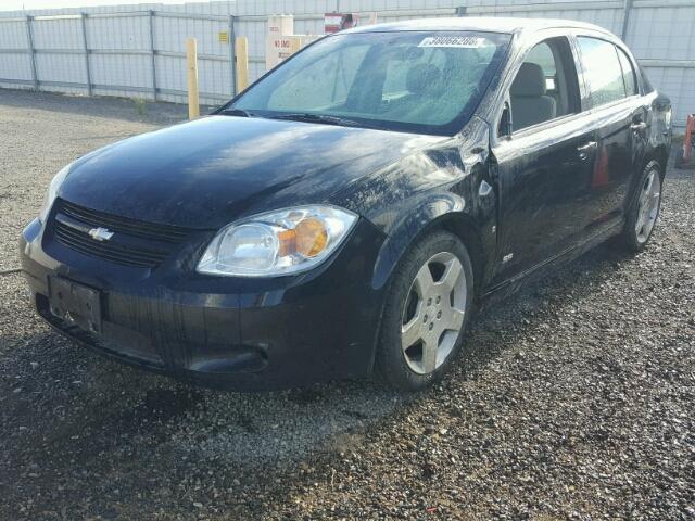 1G1AM55B267649288 - 2006 CHEVROLET COBALT SS BLACK photo 2