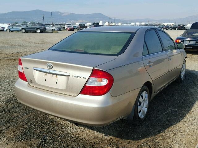 4T1BE32K93U700067 - 2003 TOYOTA CAMRY LE TAN photo 4