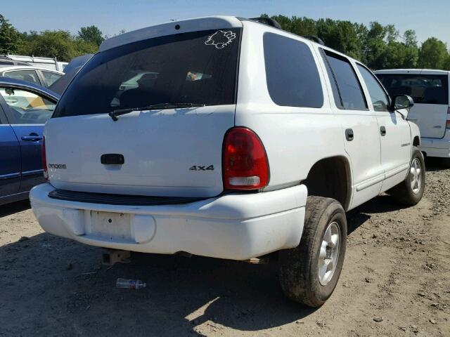 1B4HS28Z0YF136419 - 2000 DODGE DURANGO WHITE photo 4