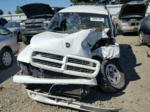 1B4HS28Z0YF136419 - 2000 DODGE DURANGO WHITE photo 9