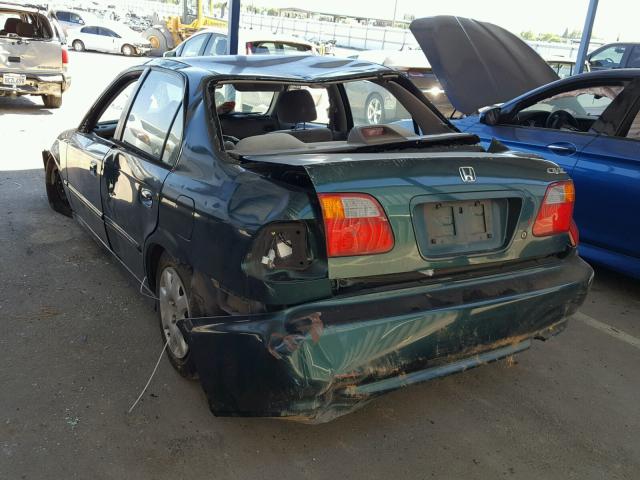 2HGEJ6613XH594838 - 1999 HONDA CIVIC BASE Yaşıl foto 3