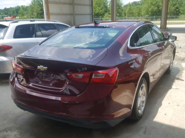 1G1ZB5ST3GF277375 - 2016 CHEVROLET MALIBU LS ბურგუნდია ფოტო 4
