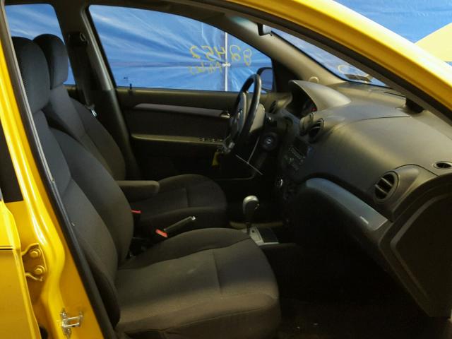 KL1TD5DE2BB117128 - 2011 CHEVROLET AVEO LS YELLOW photo 5