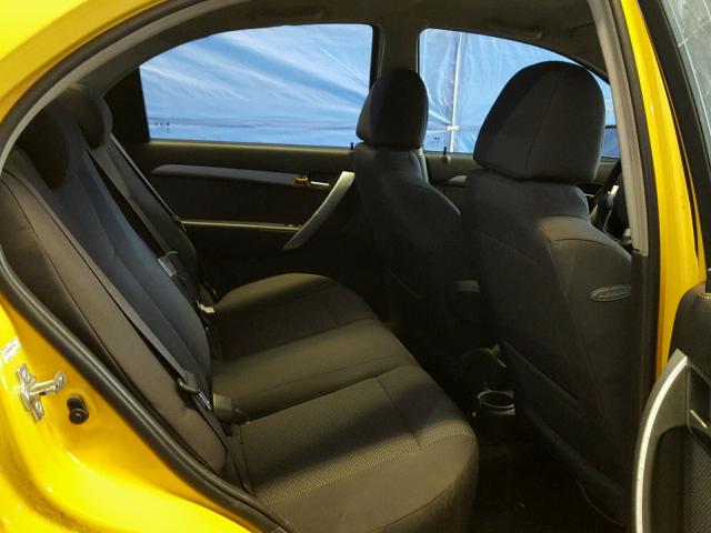KL1TD5DE2BB117128 - 2011 CHEVROLET AVEO LS YELLOW photo 6