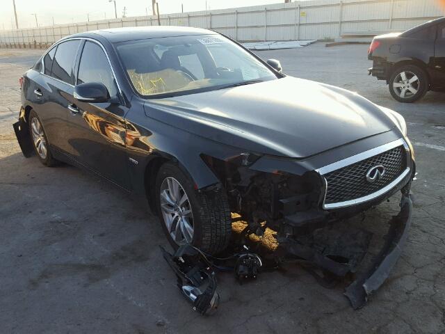 JN1AV7AP9FM790638 - 2015 INFINITI Q50 HYBRID BLACK photo 1