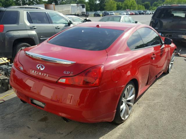 JNKCV64E78M128472 - 2008 INFINITI G37 BASE RED photo 4