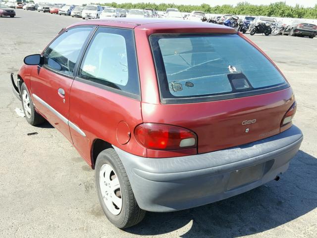 2C1MR2293S6709589 - 1995 GEO METRO BASE RED photo 3