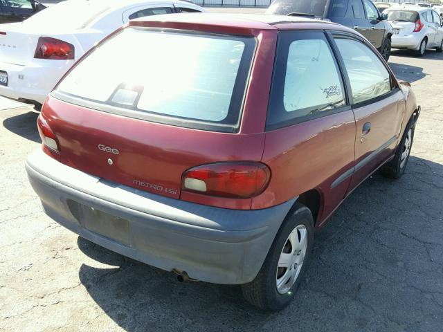 2C1MR2293S6709589 - 1995 GEO METRO BASE RED photo 4