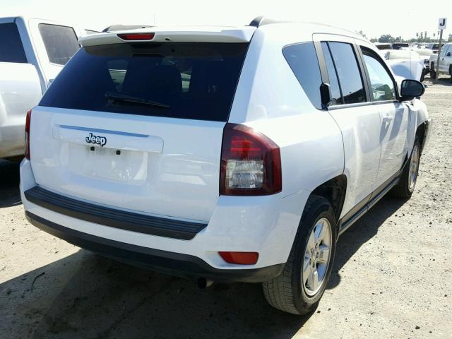 1C4NJCBA8ED925619 - 2014 JEEP COMPASS SP WHITE photo 4