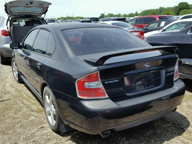 4S3BL676064213142 - 2006 SUBARU LEGACY GT BLACK photo 3