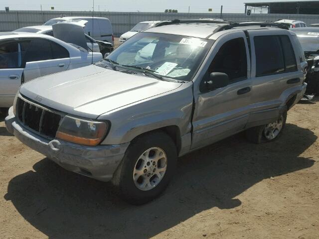 1J4G248S3YC301212 - 2000 JEEP GRAND CHER GRAY photo 2