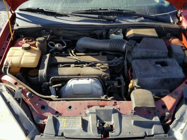1FAHP38302W223983 - 2002 FORD FOCUS ZTS RED photo 7