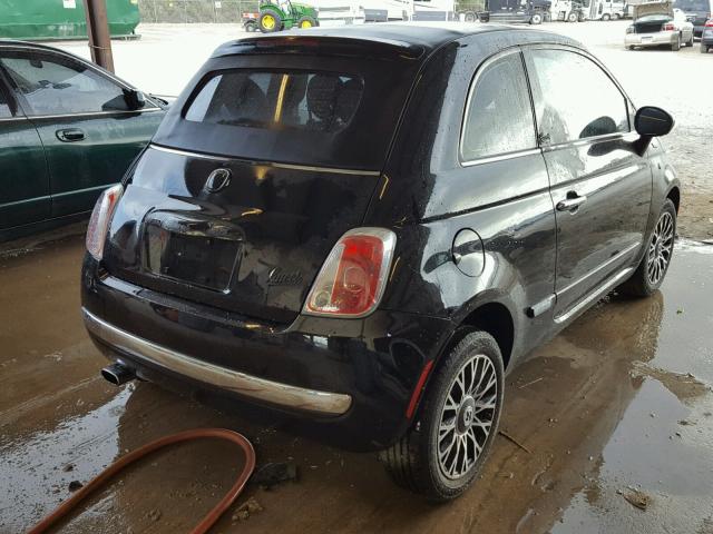 3C3CFFER4CT295718 - 2012 FIAT 500 LOUNGE BLACK photo 4