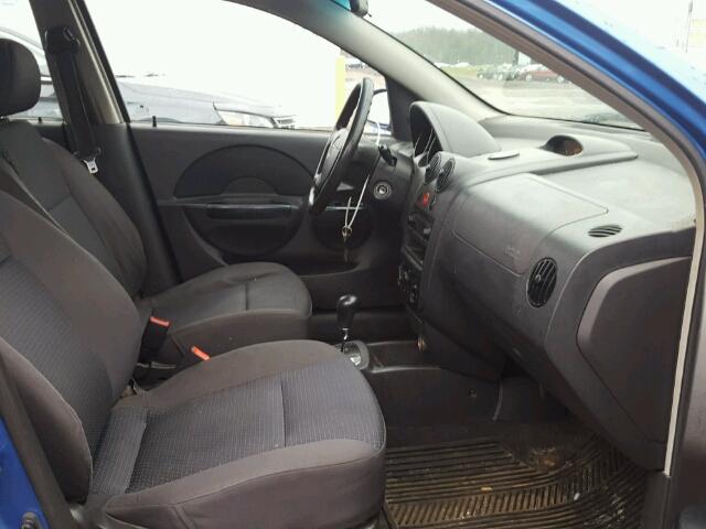 KL1TD66686B615884 - 2006 CHEVROLET AVEO BASE Bleu photo 5