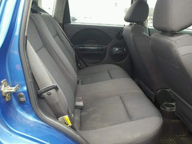 KL1TD66686B615884 - 2006 CHEVROLET AVEO BASE Bleu photo 6