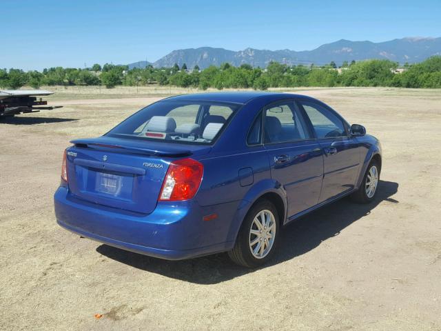 KL5JD56Z07K519372 - 2007 SUZUKI FORENZA BA BLUE photo 4