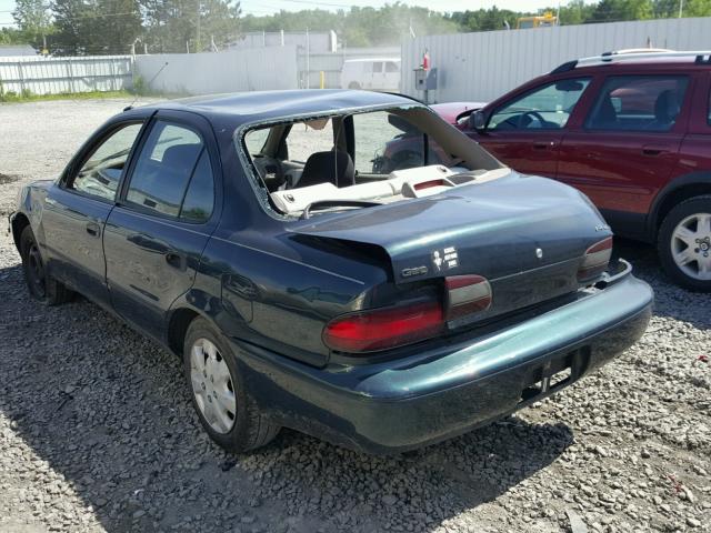 1Y1SK5267VZ455573 - 1997 GEO PRIZM BASE GREEN photo 3