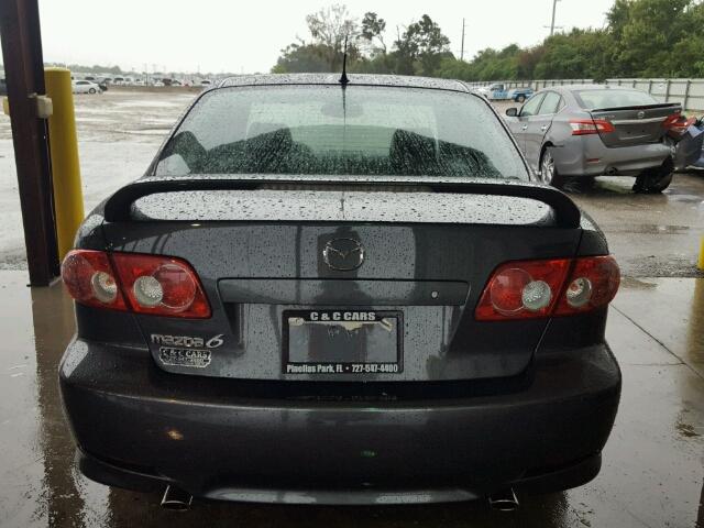 1YVHP80D655M71672 - 2005 MAZDA 6 S GRAY photo 10