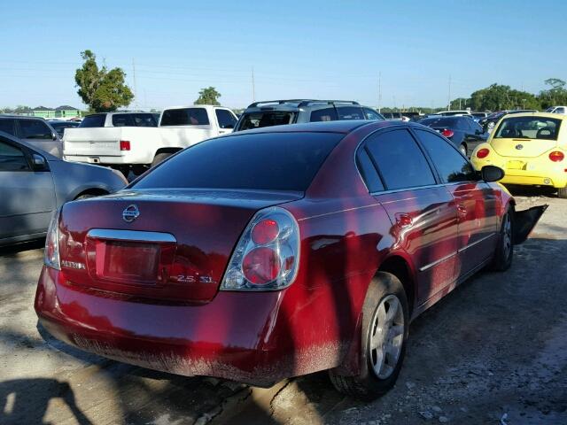 1N4AL11DX5C200186 - 2005 NISSAN ALTIMA S RED photo 4