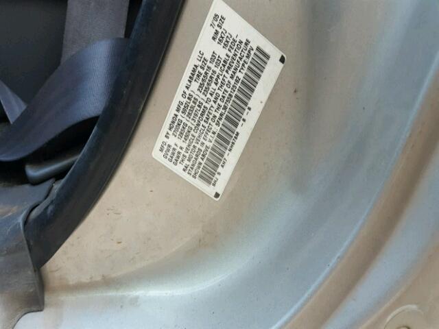 5FNRL38755B125182 - 2005 HONDA ODYSSEY EX SILVER photo 10