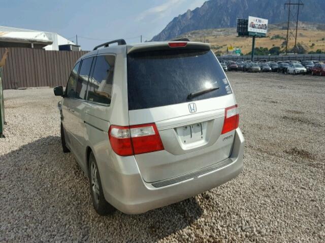 5FNRL38755B125182 - 2005 HONDA ODYSSEY EX SILVER photo 3