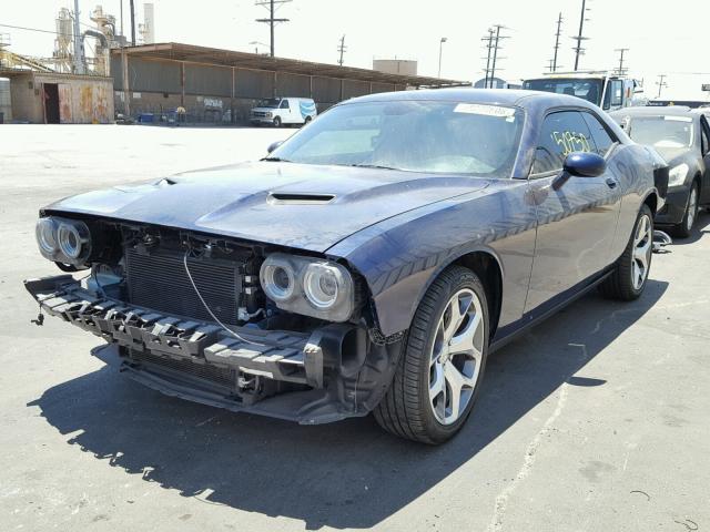 2C3CDZAG9GH316539 - 2016 DODGE CHALLENGER BLUE photo 2