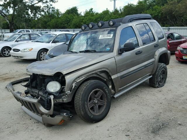 1J4GK38K84W224484 - 2004 JEEP LIBERTY RE TAN photo 2