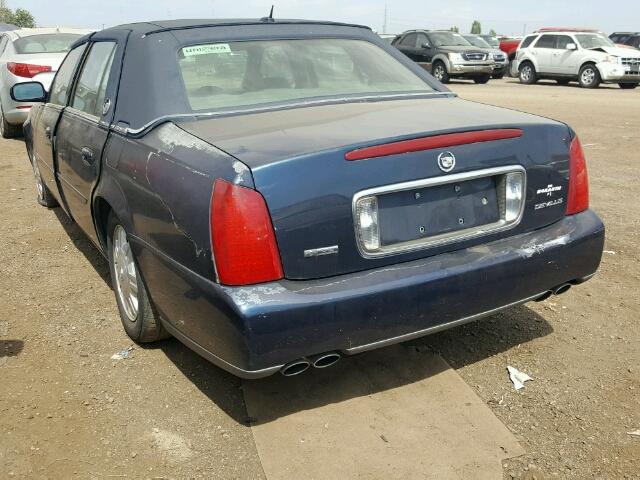 1G6KD54Y55U101712 - 2005 CADILLAC DEVILLE BLUE photo 3